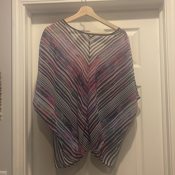 multicolor sheer shawl - Picture 3 of 4